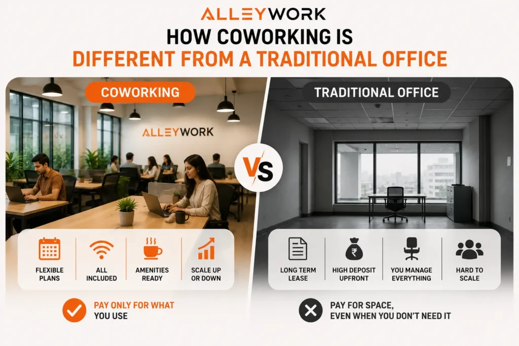 How coworking is different from a traditional office